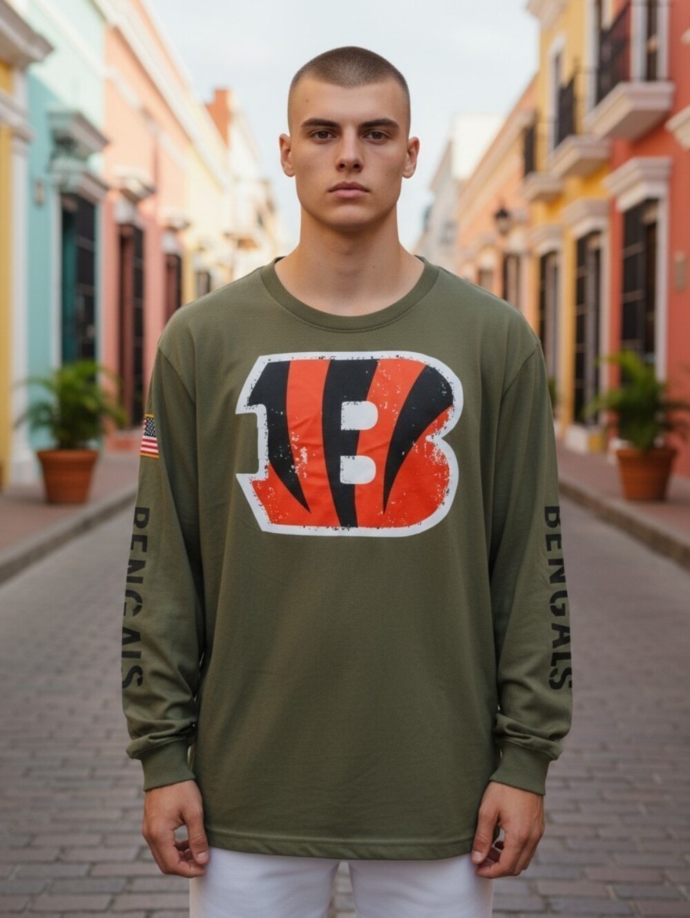 Nike Cincinnati Bengals Men's Size XL Army On Field Nfl Football Team Gear